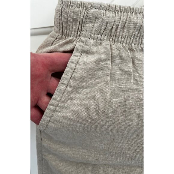 NWT Old Navy Kids Linen Blend Pants | Size M (8) | Beige - Picture 3 of 7